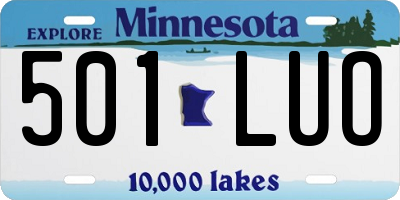 MN license plate 501LUO