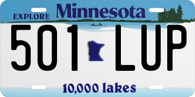 MN license plate 501LUP