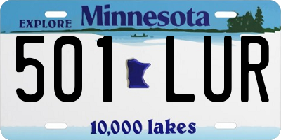 MN license plate 501LUR