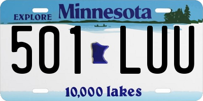 MN license plate 501LUU