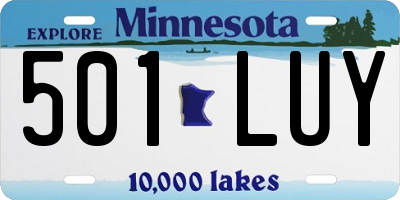 MN license plate 501LUY