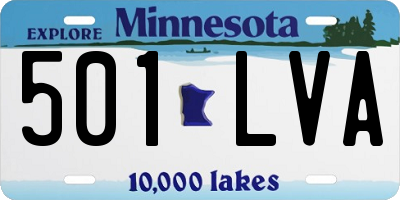 MN license plate 501LVA