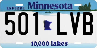 MN license plate 501LVB