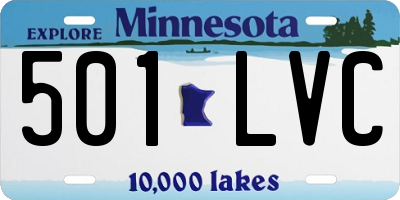 MN license plate 501LVC