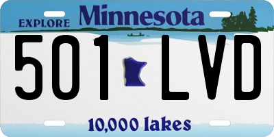MN license plate 501LVD