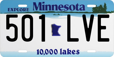 MN license plate 501LVE