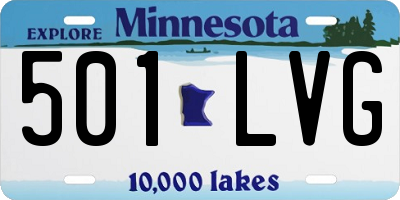 MN license plate 501LVG