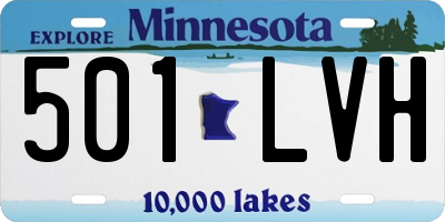 MN license plate 501LVH