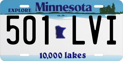 MN license plate 501LVI