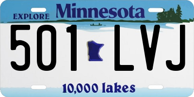 MN license plate 501LVJ