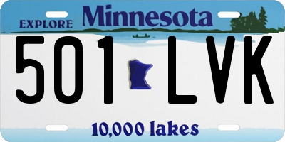 MN license plate 501LVK