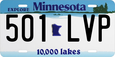 MN license plate 501LVP