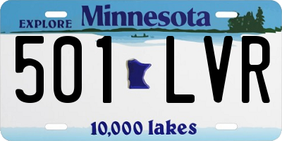 MN license plate 501LVR
