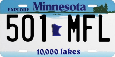 MN license plate 501MFL