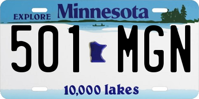 MN license plate 501MGN