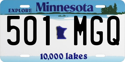 MN license plate 501MGQ
