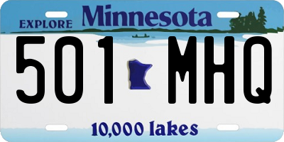 MN license plate 501MHQ