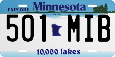 MN license plate 501MIB