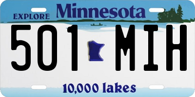 MN license plate 501MIH