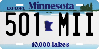 MN license plate 501MII