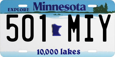 MN license plate 501MIY