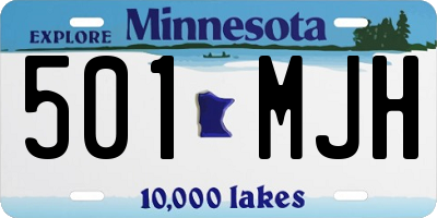 MN license plate 501MJH