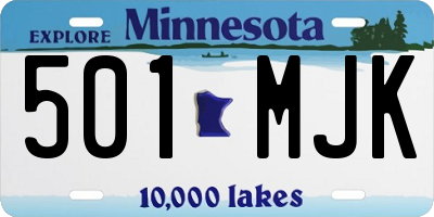 MN license plate 501MJK