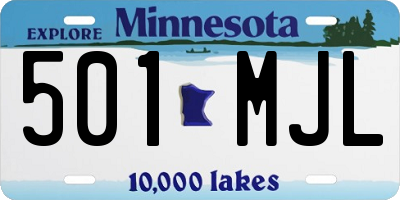 MN license plate 501MJL