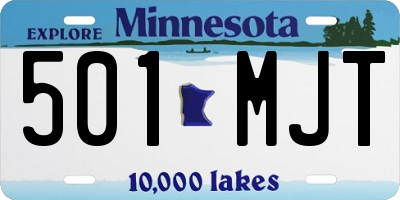 MN license plate 501MJT