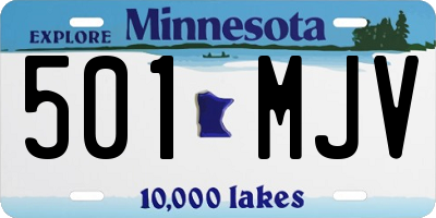MN license plate 501MJV