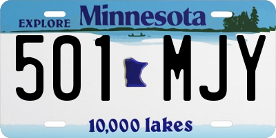 MN license plate 501MJY
