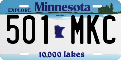 MN license plate 501MKC