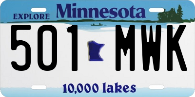 MN license plate 501MWK