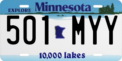 MN license plate 501MYY