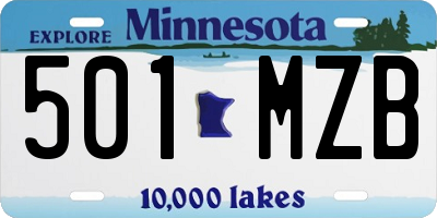 MN license plate 501MZB