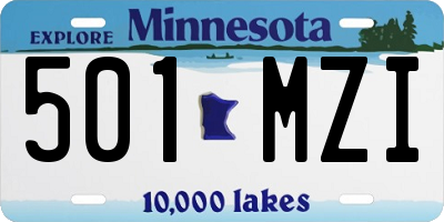 MN license plate 501MZI