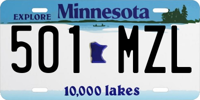 MN license plate 501MZL