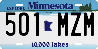 MN license plate 501MZM