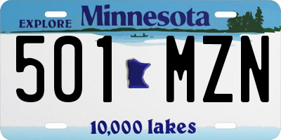 MN license plate 501MZN