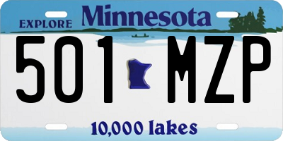 MN license plate 501MZP