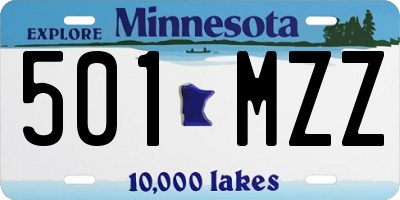 MN license plate 501MZZ