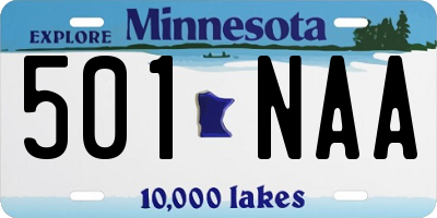 MN license plate 501NAA