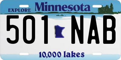 MN license plate 501NAB