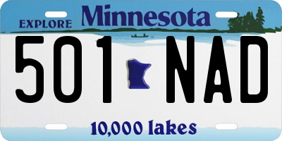 MN license plate 501NAD