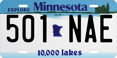 MN license plate 501NAE