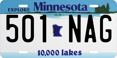 MN license plate 501NAG