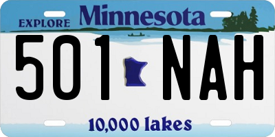 MN license plate 501NAH