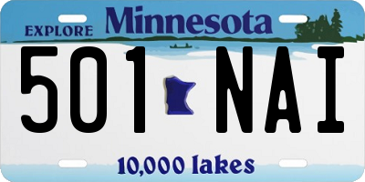 MN license plate 501NAI