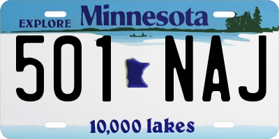 MN license plate 501NAJ