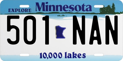 MN license plate 501NAN